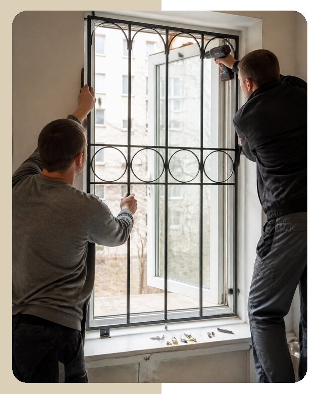 Установка металлических оконных решеток под ключ в Глазове
